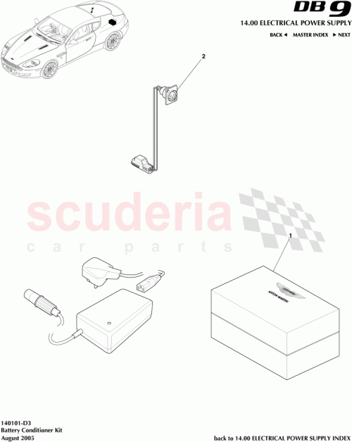 Part Diagram for Aston Martin 9G43-37-11543