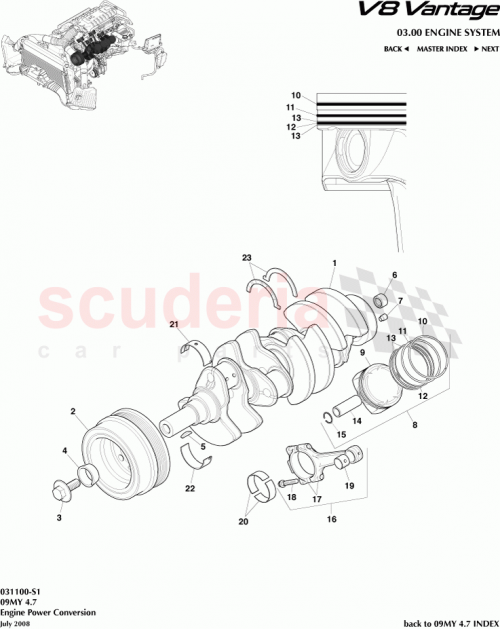 Part Diagram for Aston Martin 9G33-6303-BA