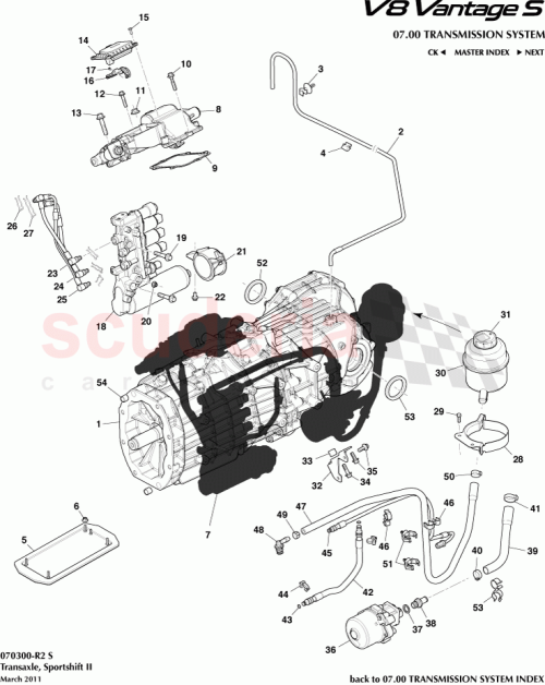 Part Diagram for Aston Martin BG33-7A245-AA