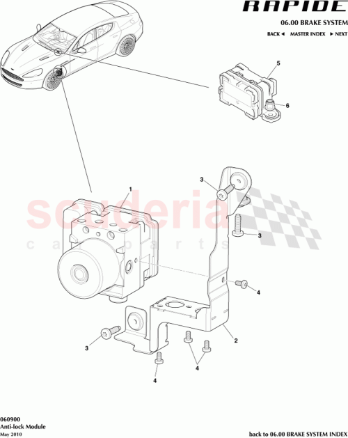 Part Diagram for Aston Martin AD43-2C213-AC