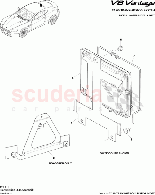 Part Diagram for Aston Martin 9G33-42-10544