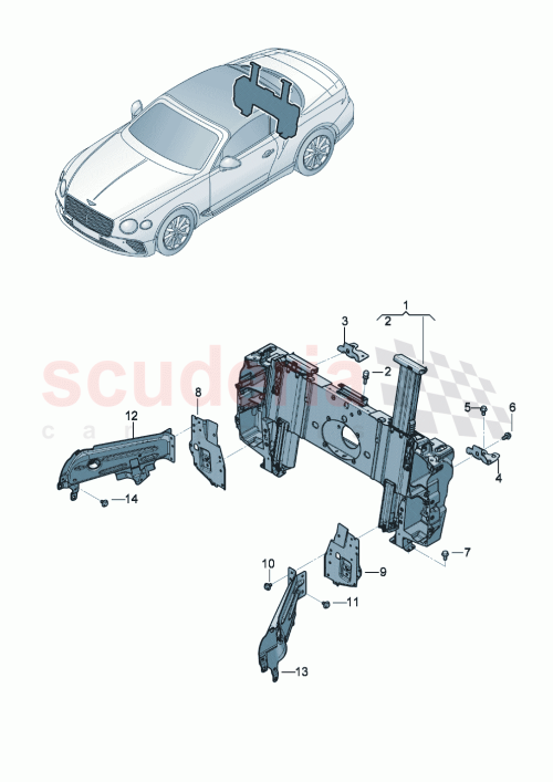 Part Diagram for Bentley 3SD810884B