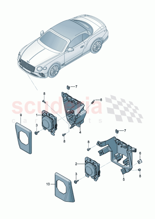 Part Diagram for Bentley 3SD907561E