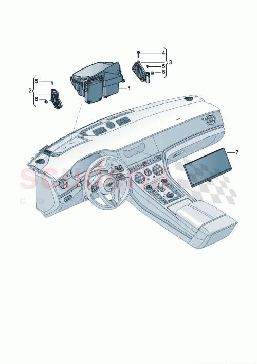 Part Diagram for Bentley 3SB919617