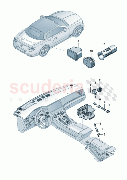 Part Diagram for Bentley 3SA919204F