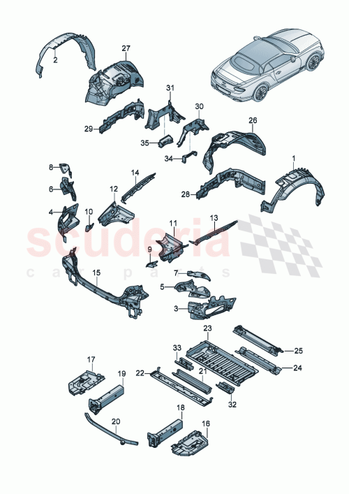 Part Diagram for Bentley 3SD809852J