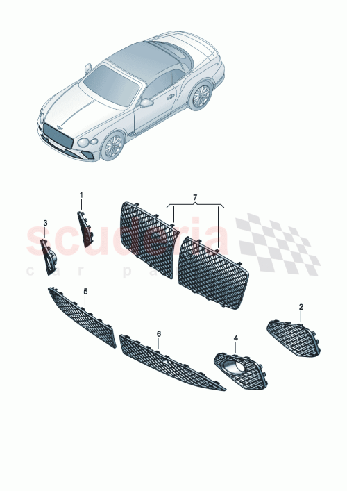 Part Diagram for Bentley 3SD807684C