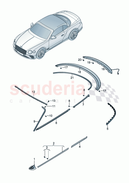 Part Diagram for Bentley 3SD853510B