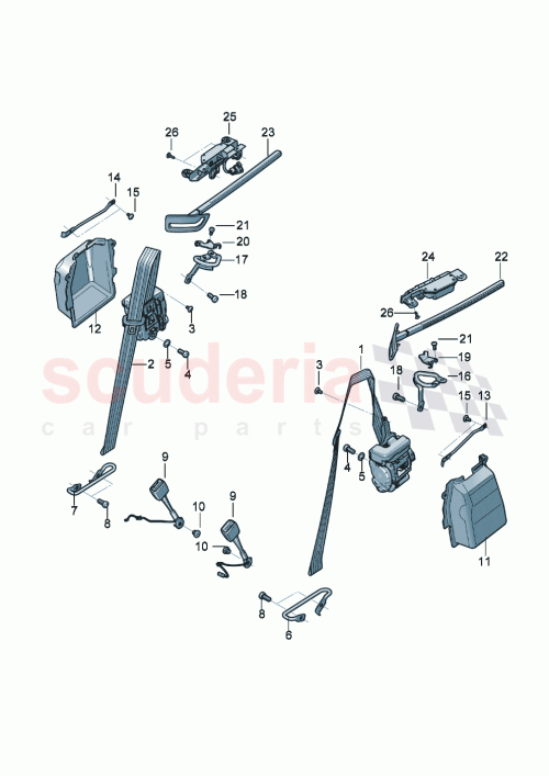 Part Diagram for Bentley 3SC 857 705 E