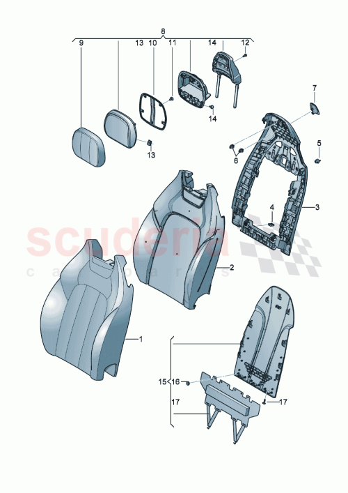 Part Diagram for Bentley 3SD881990A