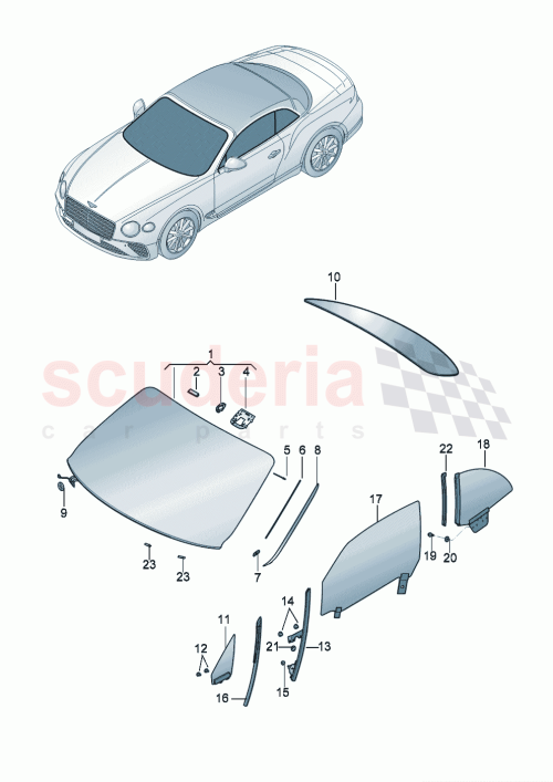 Part Diagram for Bentley 3SD845453