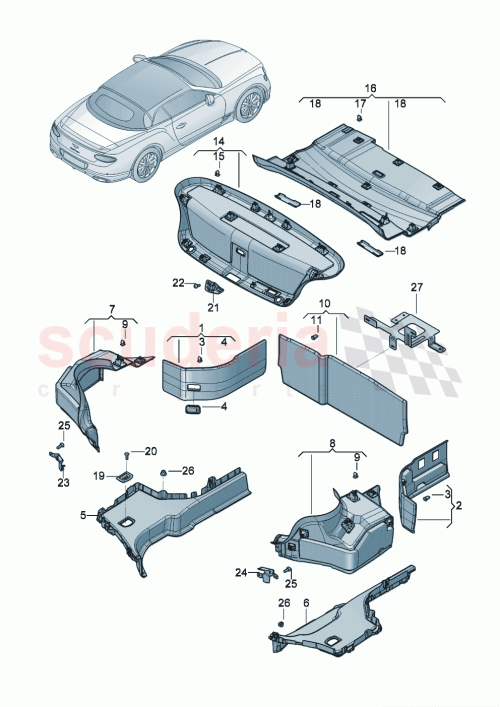 Part Diagram for Bentley 3SD814176