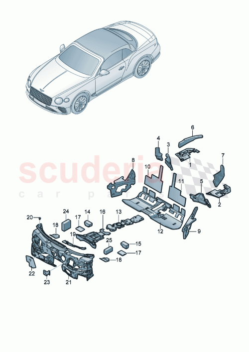 Part Diagram for Bentley 3SA863851A