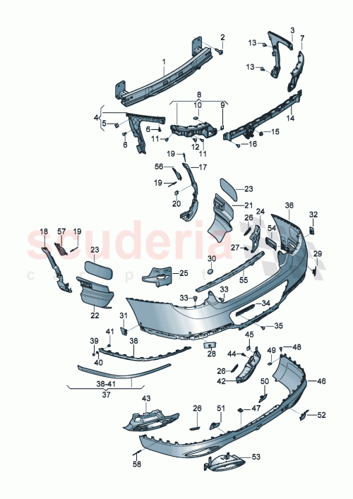 Part Diagram for Bentley 3SD807458D