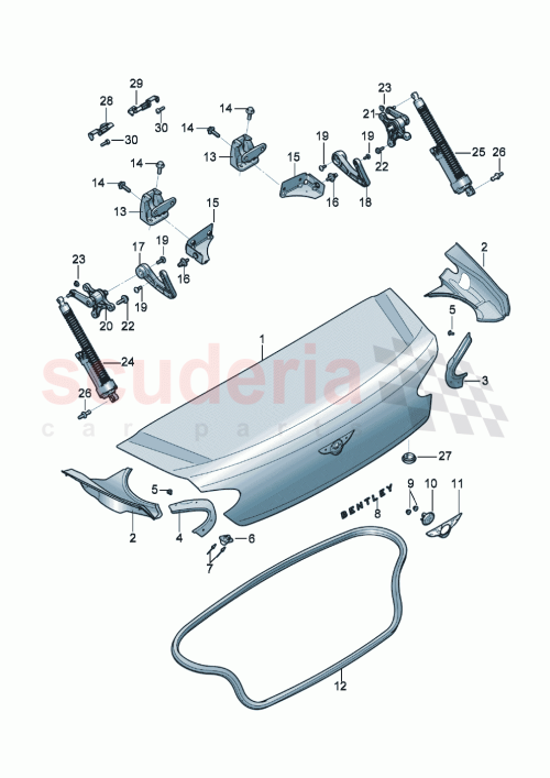 Part Diagram for Bentley 3SA853630B