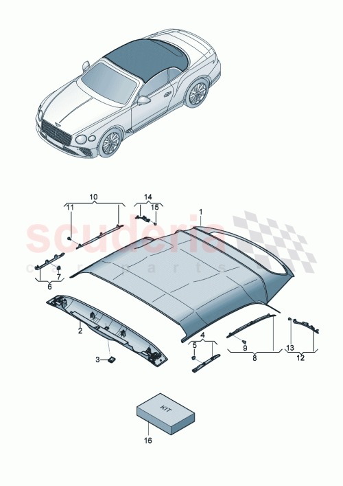 Part Diagram for Bentley 3SD 871 765