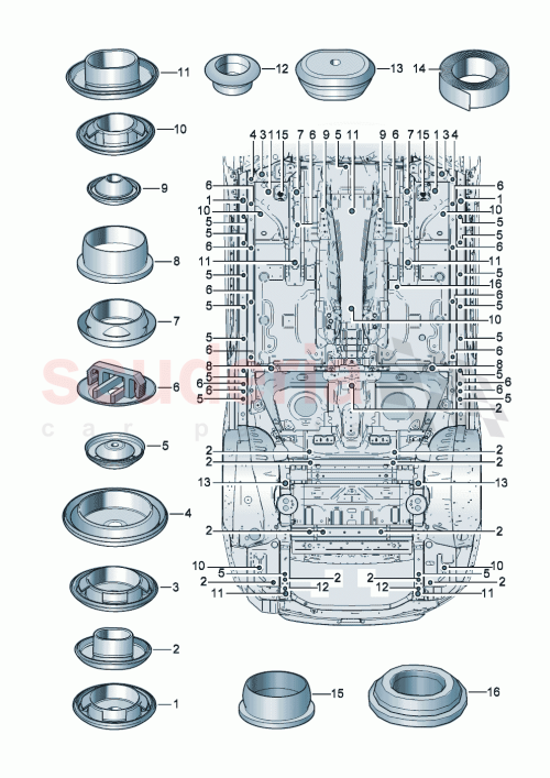 Part Diagram for Bentley 3SA899181