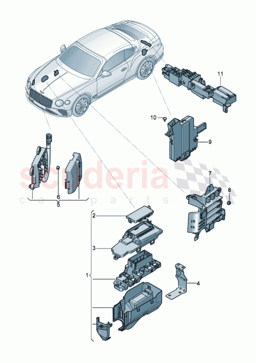Part Diagram for Bentley 3SA937550A
