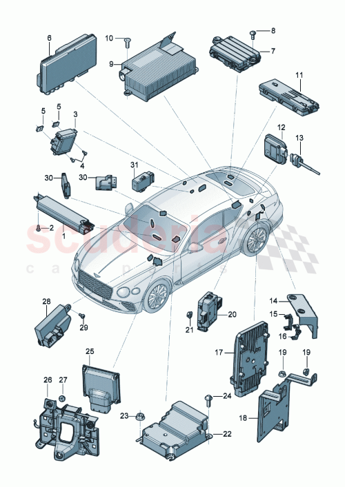 Part Diagram for Bentley 3SA907114