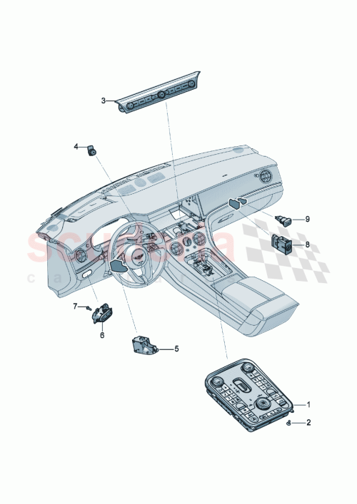 Part Diagram for Bentley 3SD959672AR