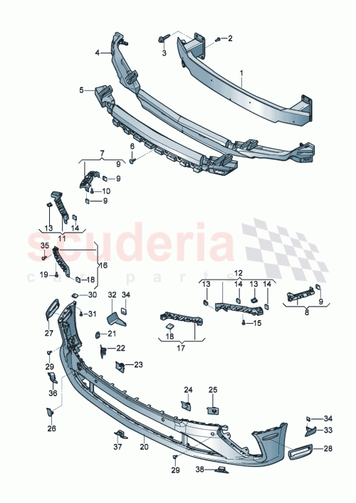 Part Diagram for Bentley 3SD 807 437 A