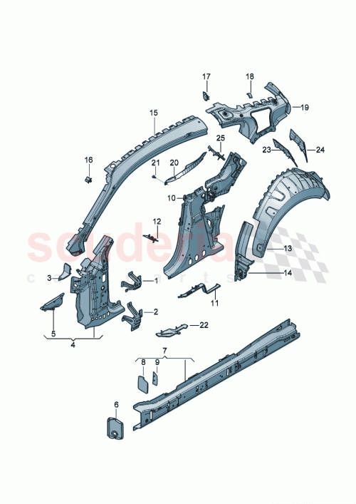 Part Diagram for Bentley 3SD 810 046