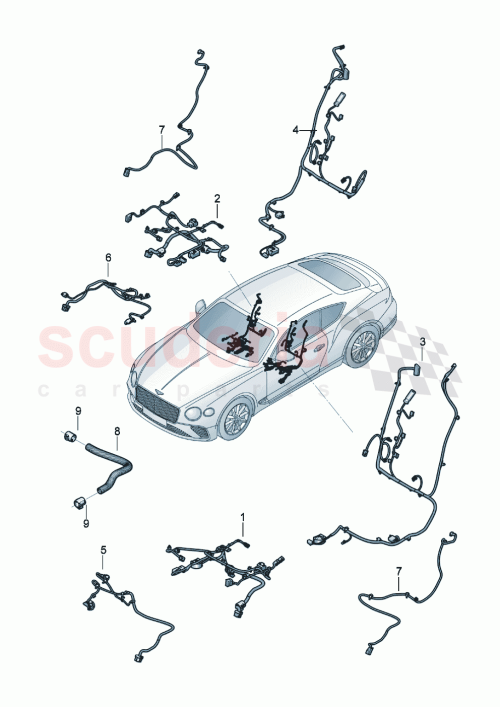 Part Diagram for Bentley 3SD971369K
