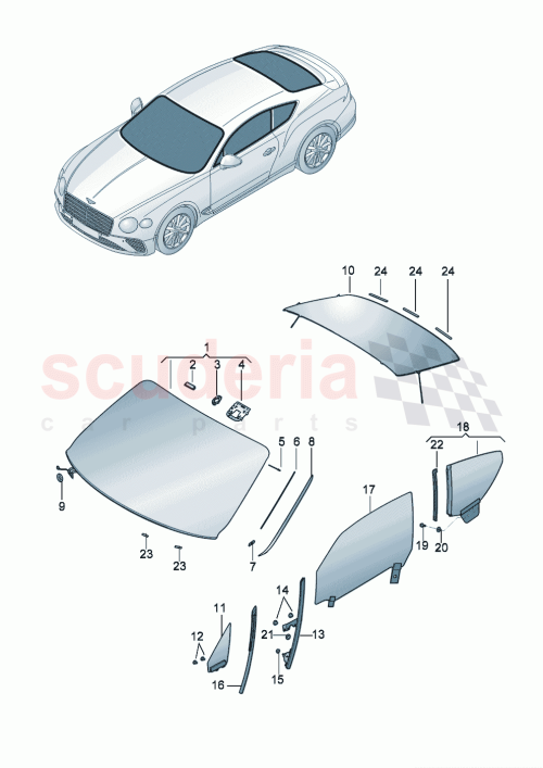 Part Diagram for Bentley 3SD845099K