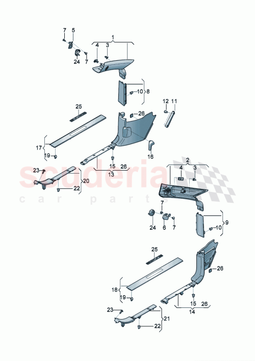 Part Diagram for Bentley 3SD868662