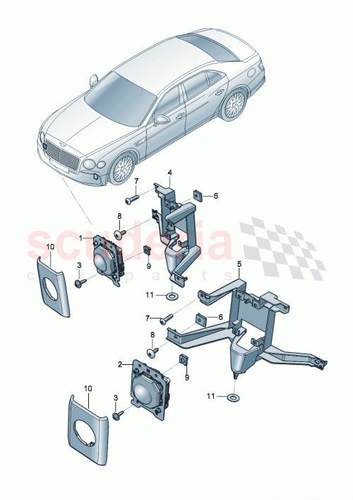 Part Diagram for Bentley 3SE907541