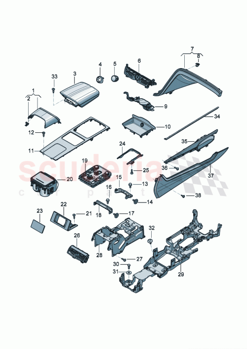 Part Diagram for Bentley 3SE 864 048