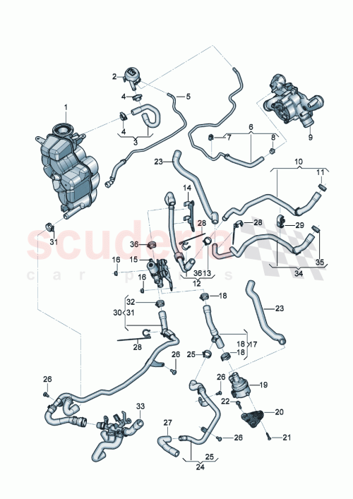 Part Diagram for Bentley 975815554B