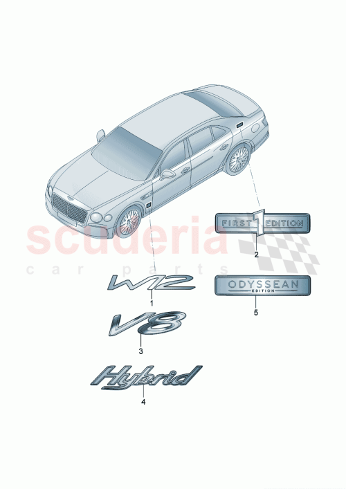 Part Diagram for Bentley 3SE853675G
