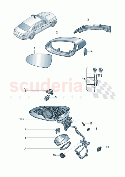 Part Diagram for Bentley 3SE 857 086 A