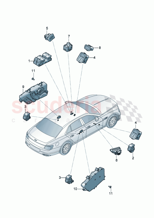 Part Diagram for Bentley 3SE959769A