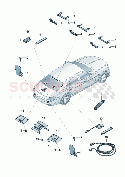 Part Diagram for Bentley 971035225G