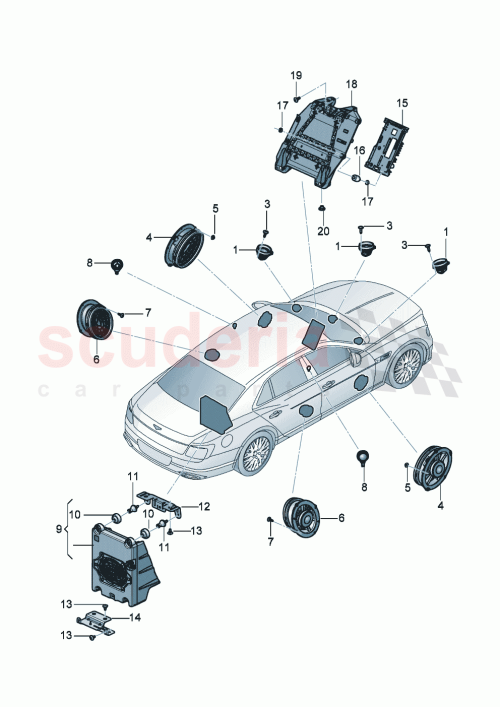 Part Diagram for Bentley 3SE907176