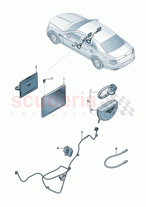 Part Diagram for Bentley 3SE970732J