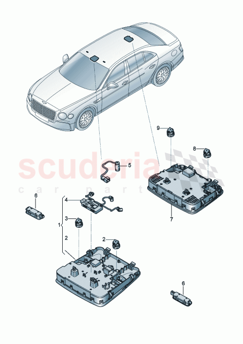 Part Diagram for Bentley 3SE959551CB