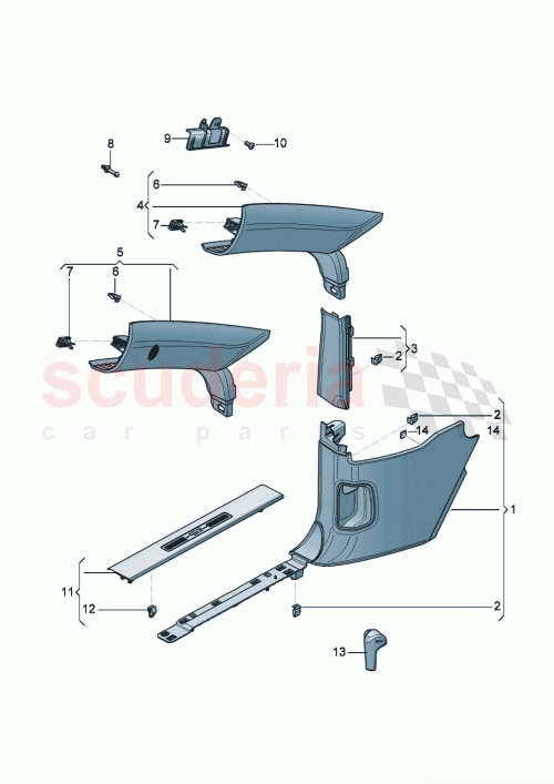 Part Diagram for Bentley 3SE867264P
