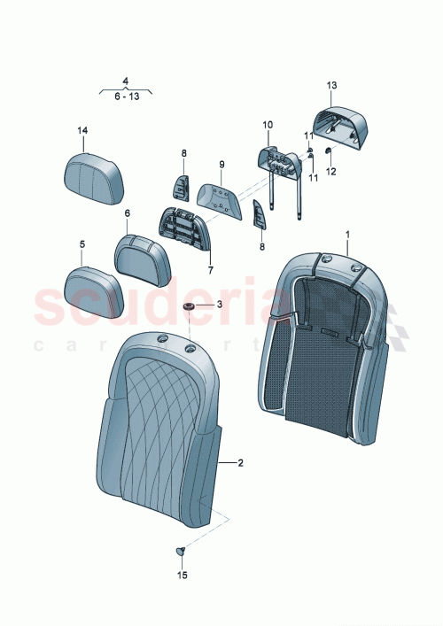 Part Diagram for Bentley 3SE885775AA