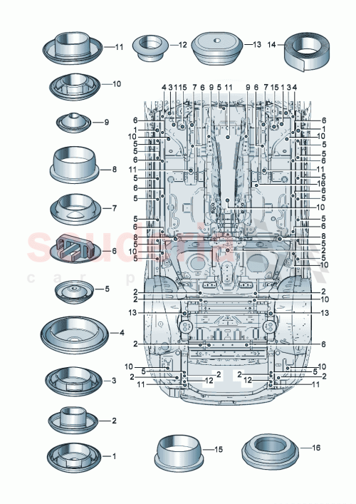 Part Diagram for Bentley 7L0899191