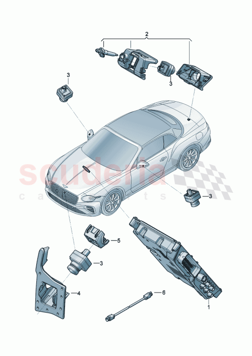 Part Diagram for Bentley 3SD807045F