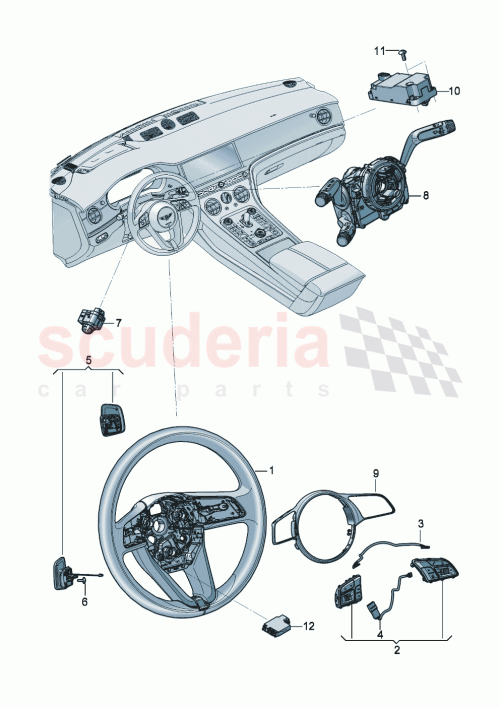 Part Diagram for Bentley 36A927191B