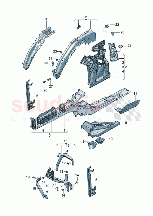 Part Diagram for Bentley 3SD821262B