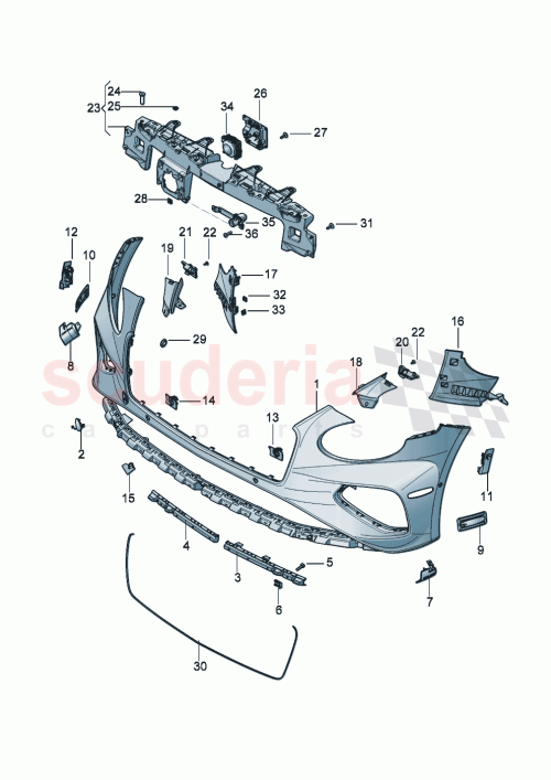 Part Diagram for Bentley 3SD807261D