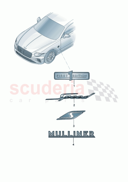 Part Diagram for Bentley 3SD853675L