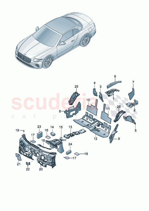 Part Diagram for Bentley 3SD863947C