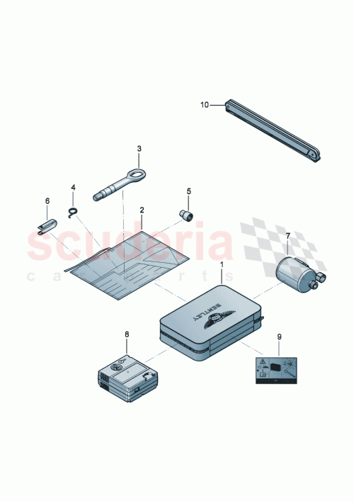 Part Diagram for Bentley 3SE010539
