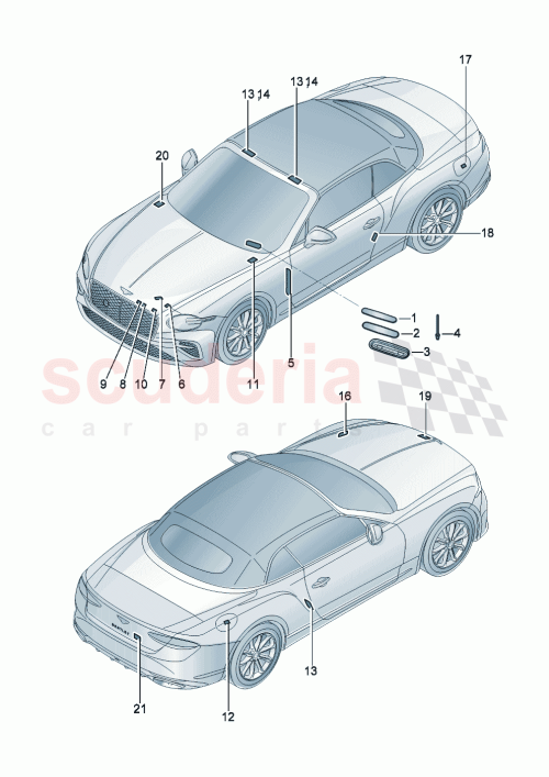 Part Diagram for Bentley 3SD 010 023 AA